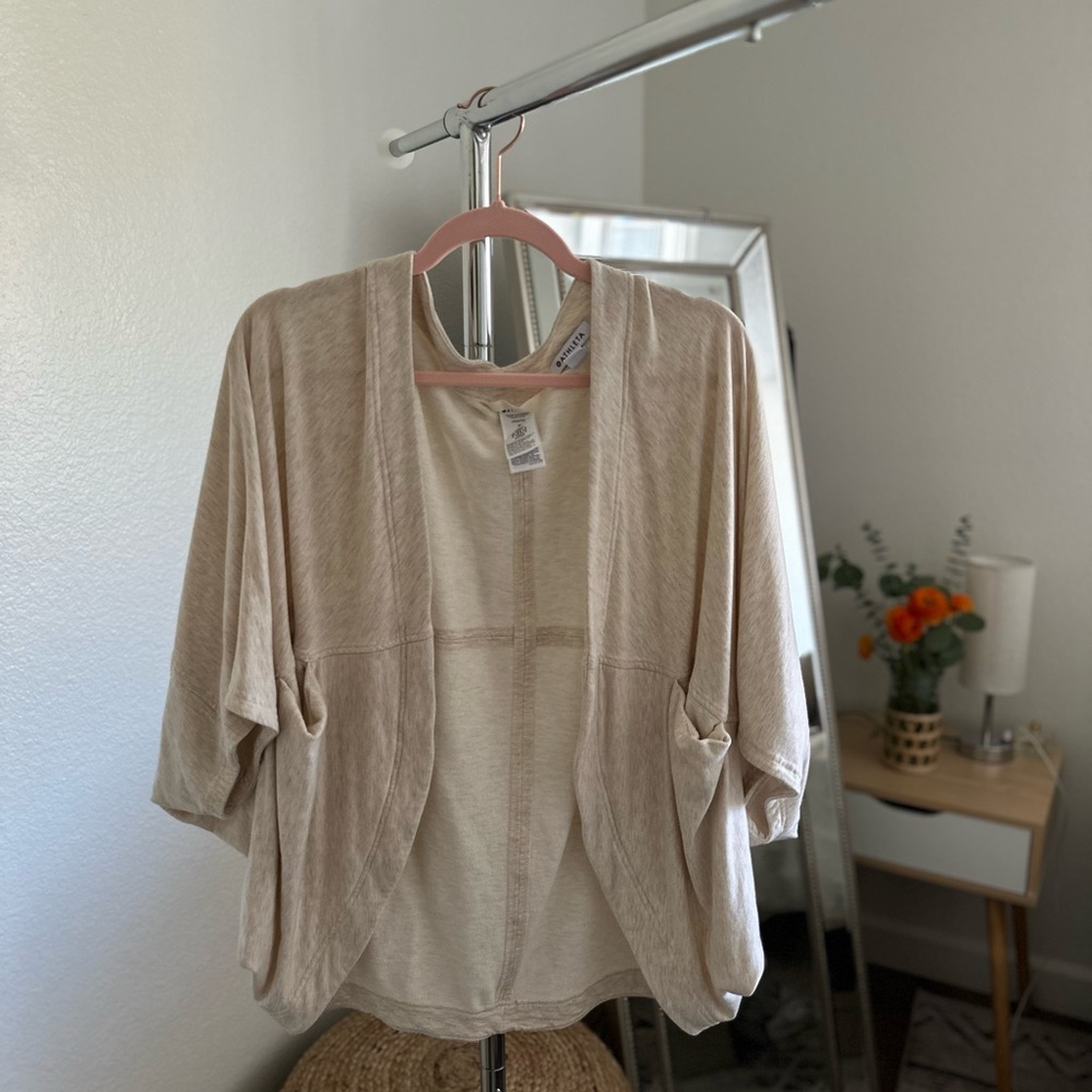 Athleta Cream Cardigan Sweater